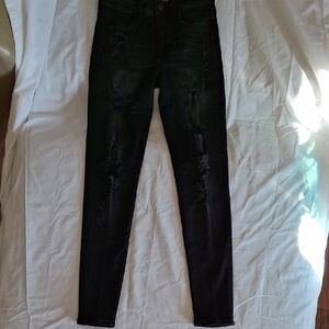 American Eagle Outfitters Black Hi-Rise Skinny Jeans